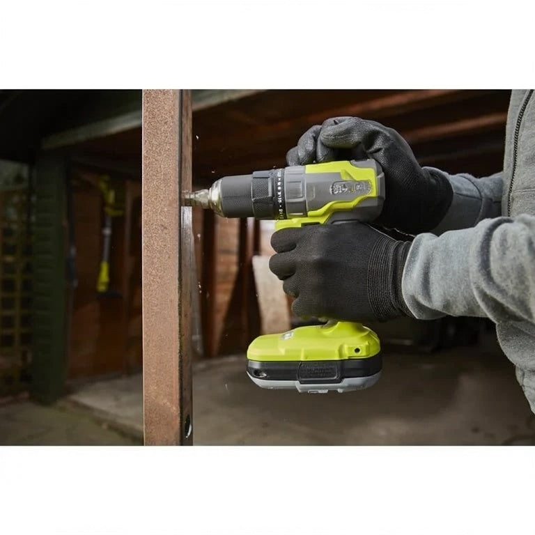 Perceuse-visseuse à percussion Brushless 18V ONE+ (1x4.0Ah & 1x2.0Ah) + compresseur OFFERT